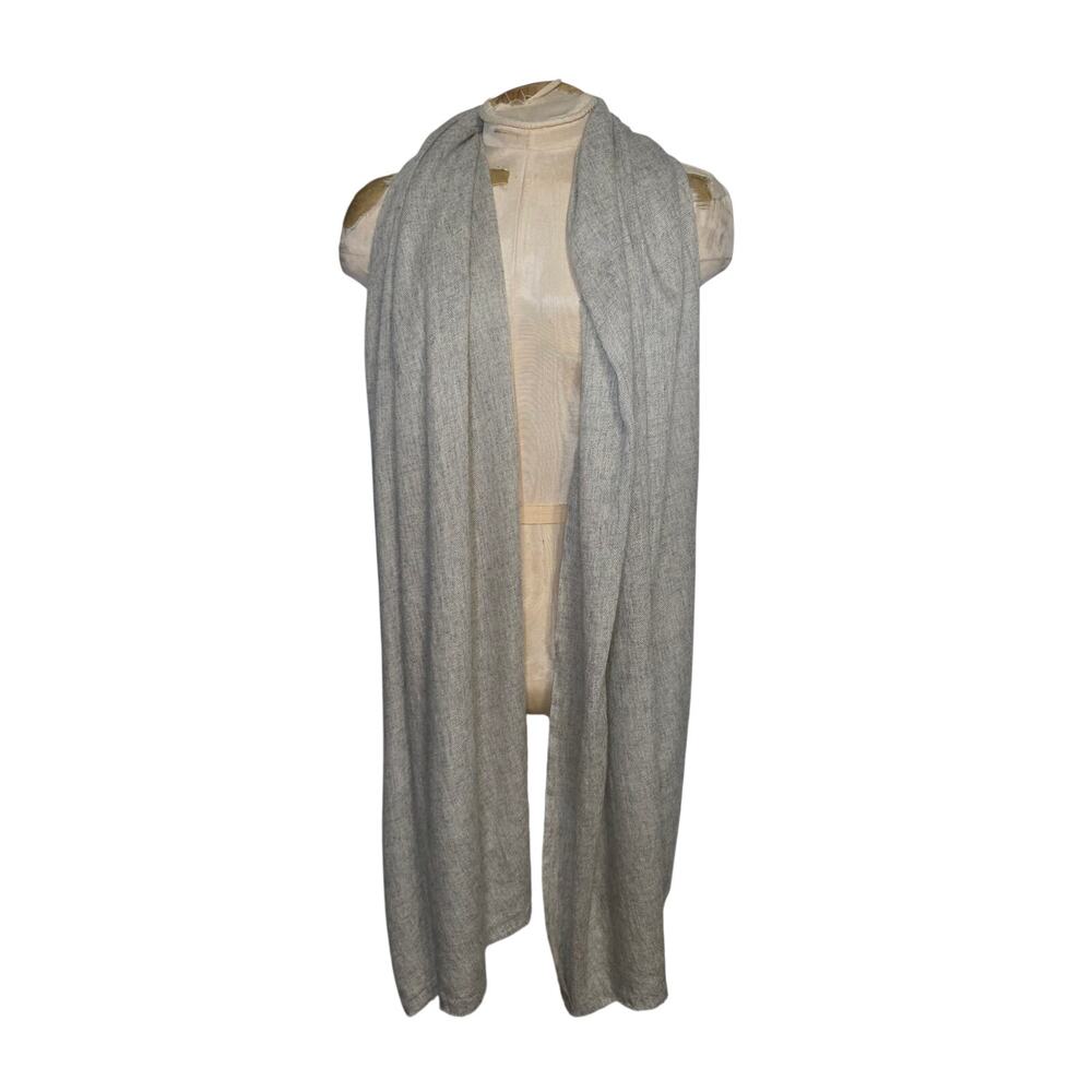 Cashmere Scarf Hand Made In Nepal Luxurious Grey Super Soft